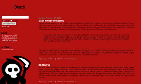 Death Blogspot Template