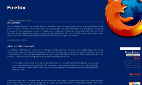 Free Blogspot Template Firefox