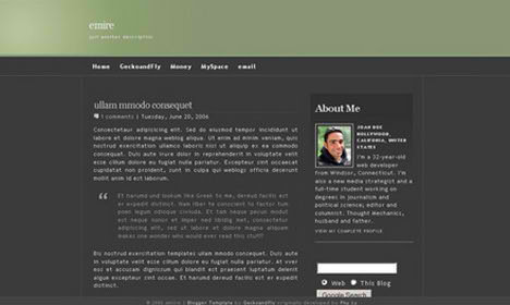 emire blogger template blogspot