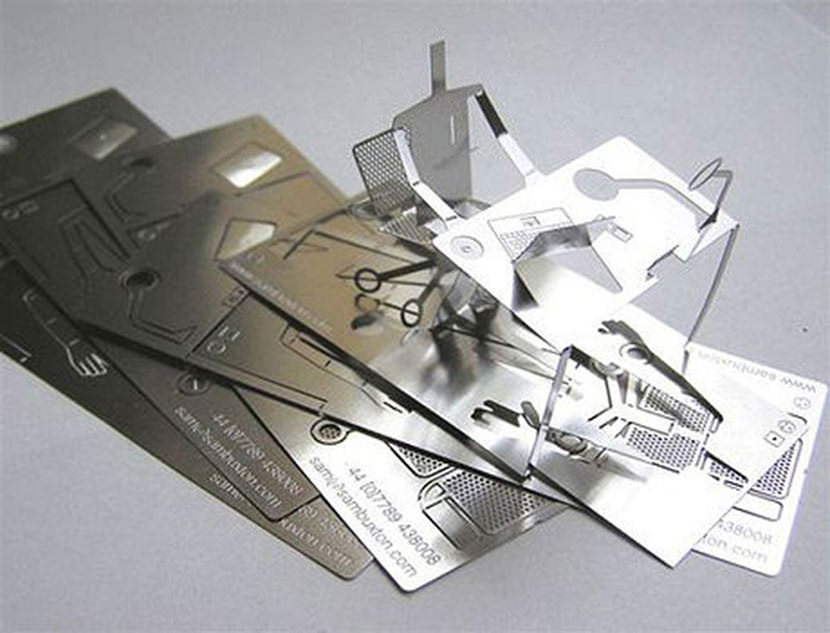 3d metal steel human business card