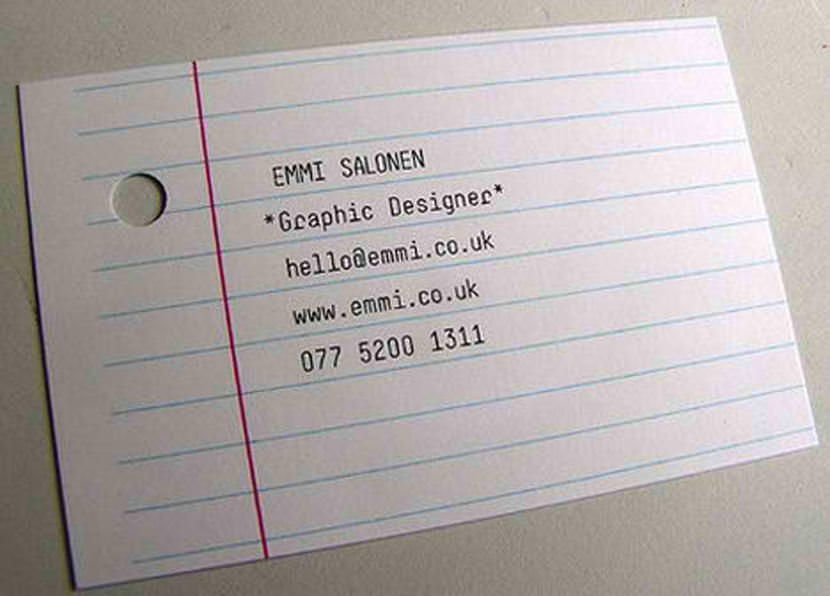 graphic designer creative cool unique business card