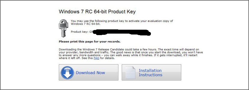windows 7 rc product key