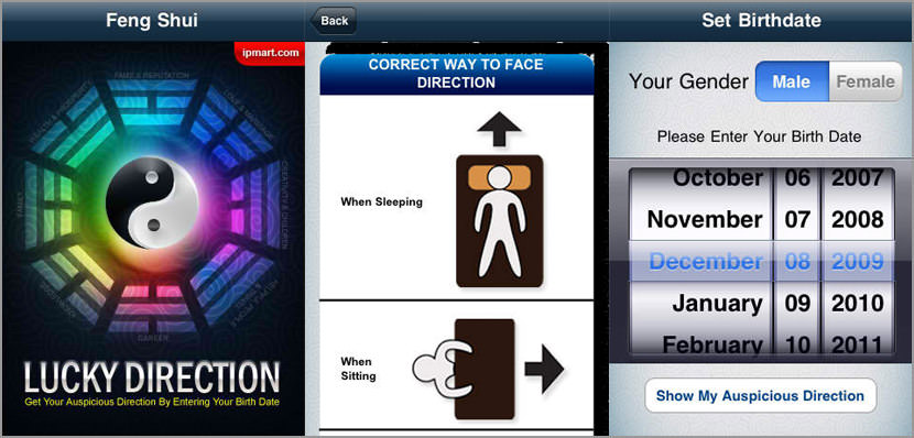 Best Feng Shui App for Apple iPhone iOS 5 And Android