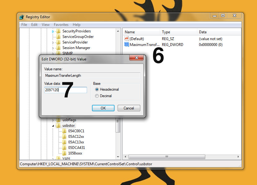 Increase Maximum Transfer Size Of USB From 64KB To 2MB In Windows 7 And Windows Server 2008 R2