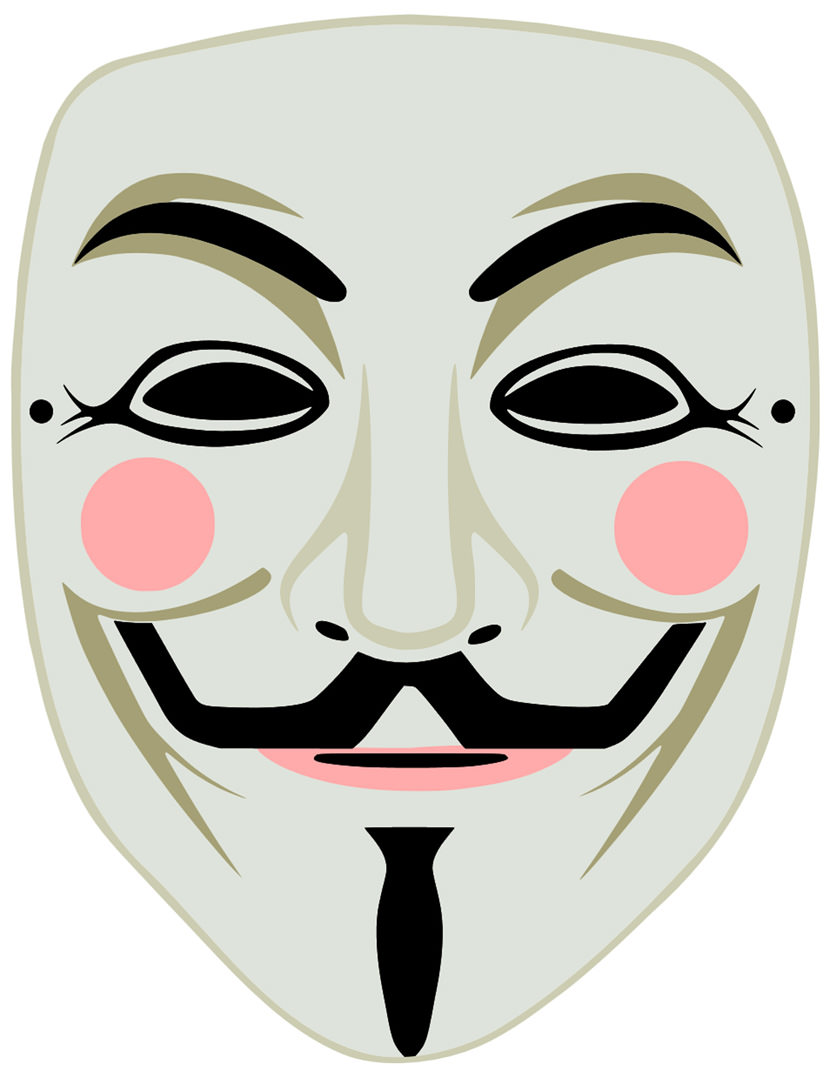 Printable Guy Fawkes Mask Cut Out
