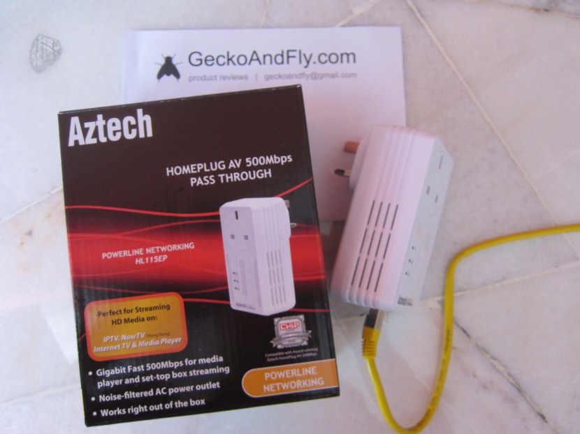 Aztech Homeplug AV 500Mbps HL115EP Diagram of the powerline networking technology