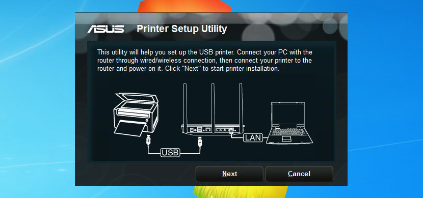 Setup Network Printer for Asus RT-N16