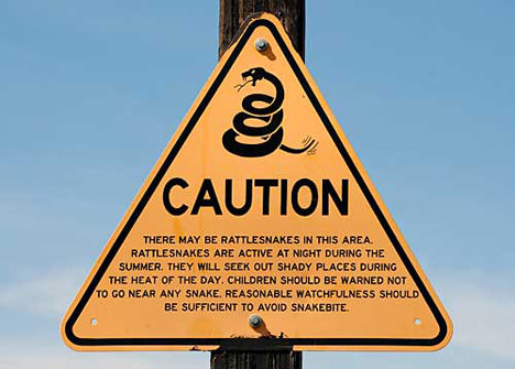 Rattlesnake sign