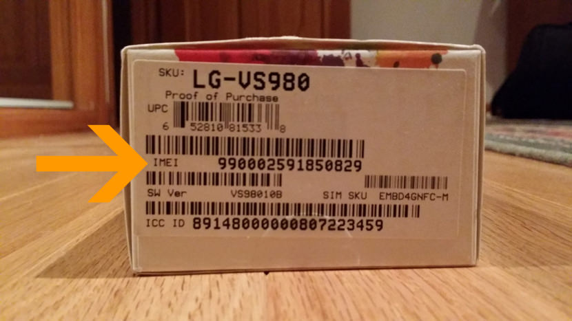 IMEI numbers are printed on the original packaging of your device.