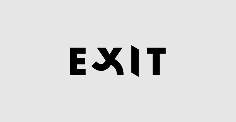 exit Creative Word Art Images As Iconic Logos