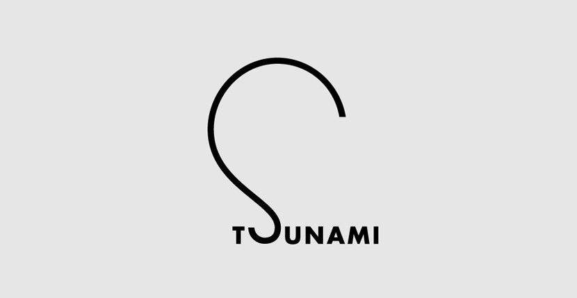 tsunami Creative Word Art Images As Iconic Logos