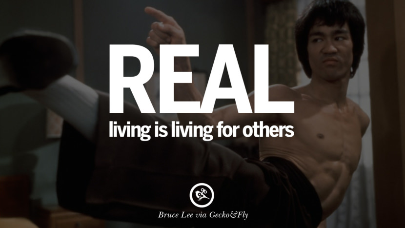 Real living is living for others.