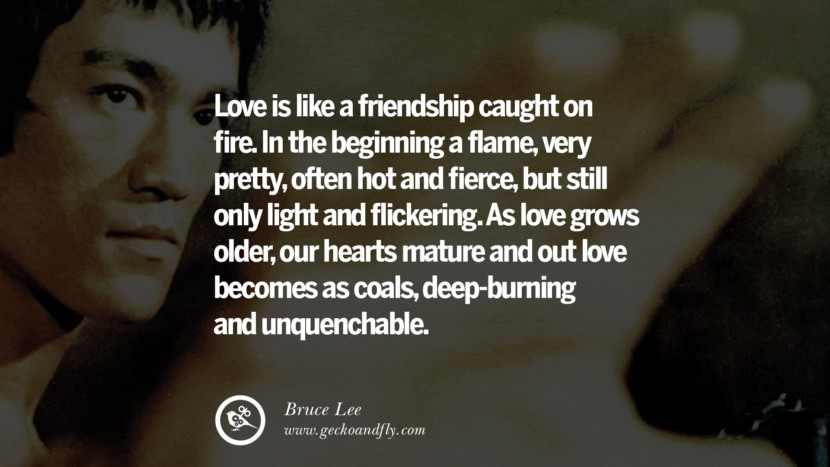 Love is like a friendship caught on fire. In the beginning a flame, very pretty, often hot and fierce, but still only light and flickering. As love grows older, their hearts mature and out love becomes as coals, deep-burning and unquenchable.