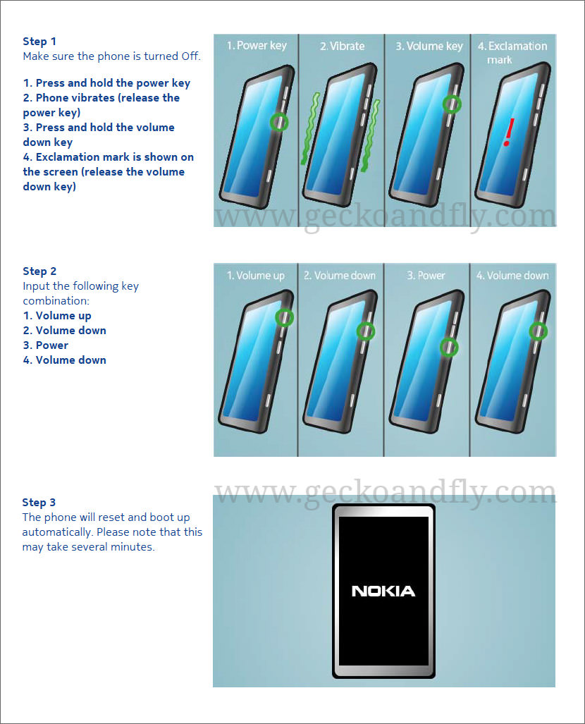 How to Hard Reset Nokia Lumia 520, 800, 920, 1020 and 1520