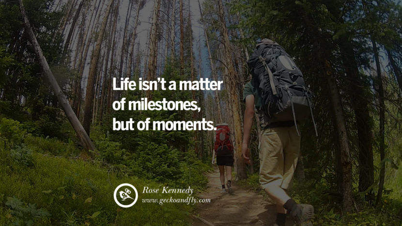 Inspiring Quotes about Life Life isn't a matter of milestones, but of moments. - Rose Kennedy