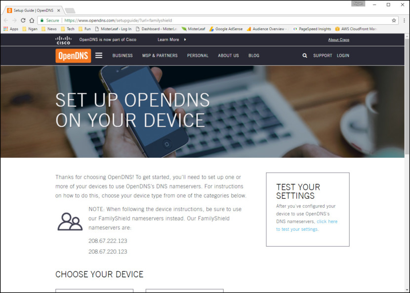 OpenDNS FamilyShield