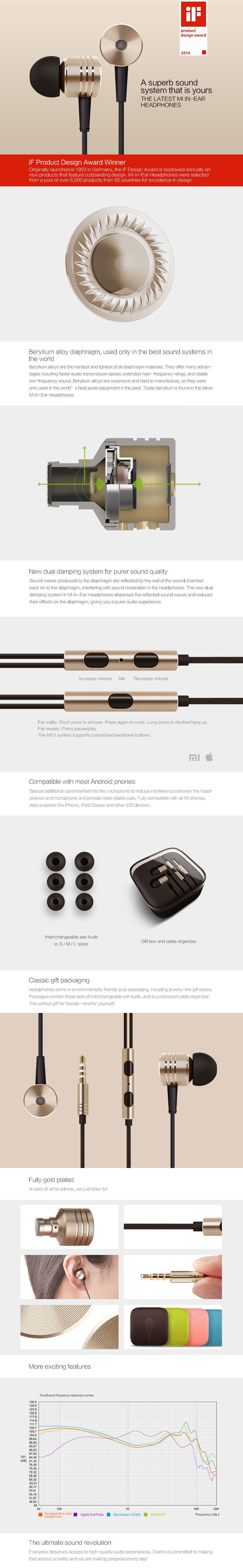 xiaomi ear phone in ear headphone