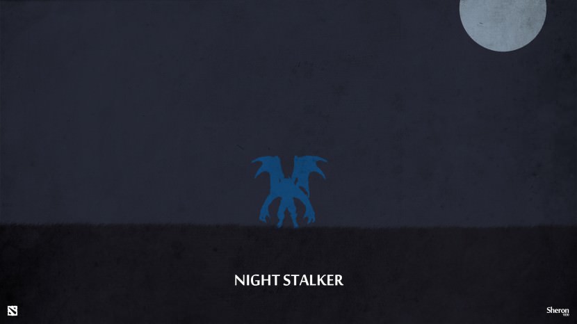 Night Stalker download dota 2 heroes minimalist silhouette HD wallpaper