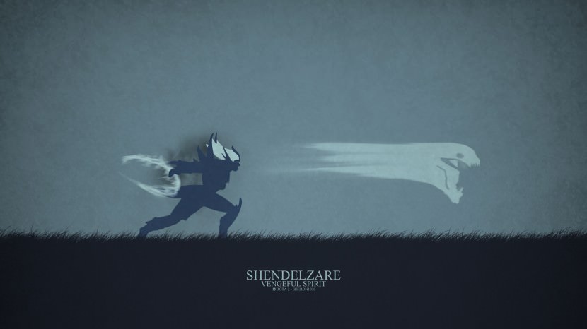 Vengful Spirit Shendelzare download dota 2 heroes minimalist silhouette HD wallpaper
