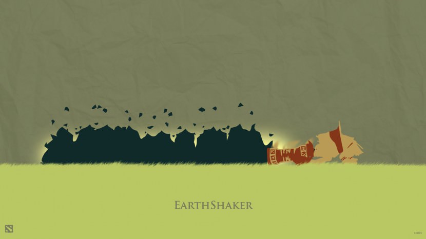Earth Shaker download dota 2 heroes minimalist silhouette HD wallpaper