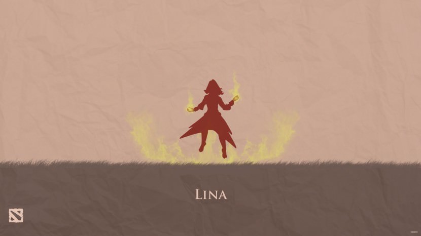 Lina download dota 2 heroes minimalist silhouette HD wallpaper