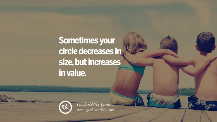 Sometimes your circle decreases in size, but increases in value.