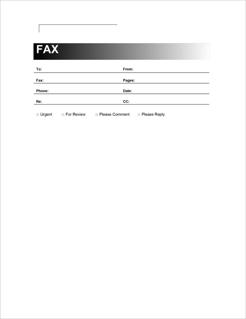 Fax Template Free