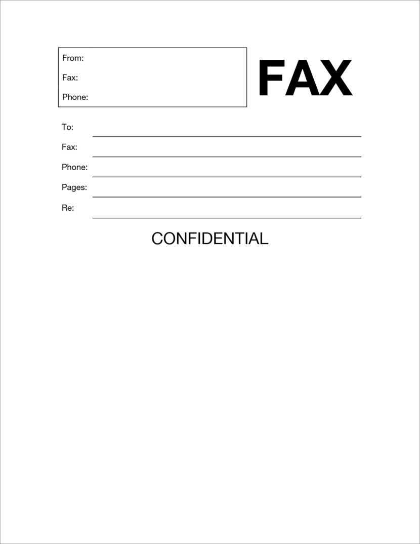 Fax Cover Sheet Template Pdf