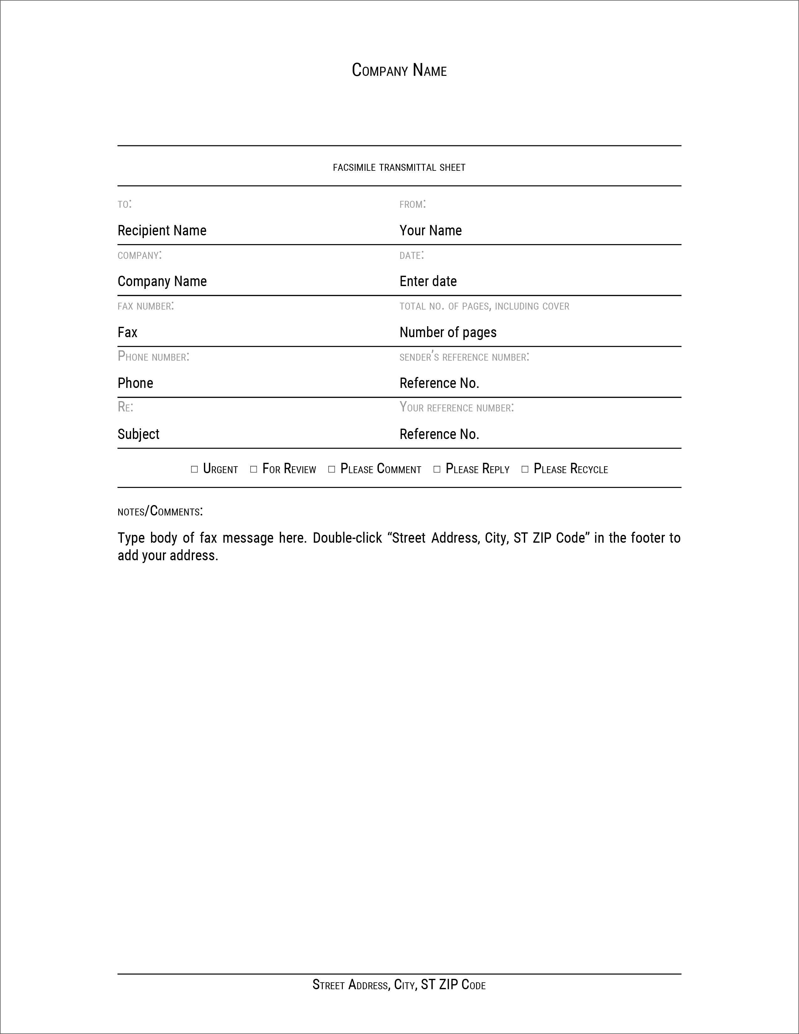 Transmittal Sheet Template from www.geckoandfly.com