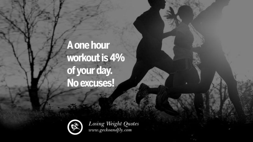 A one hour workout is 4% of your day. No excuses!