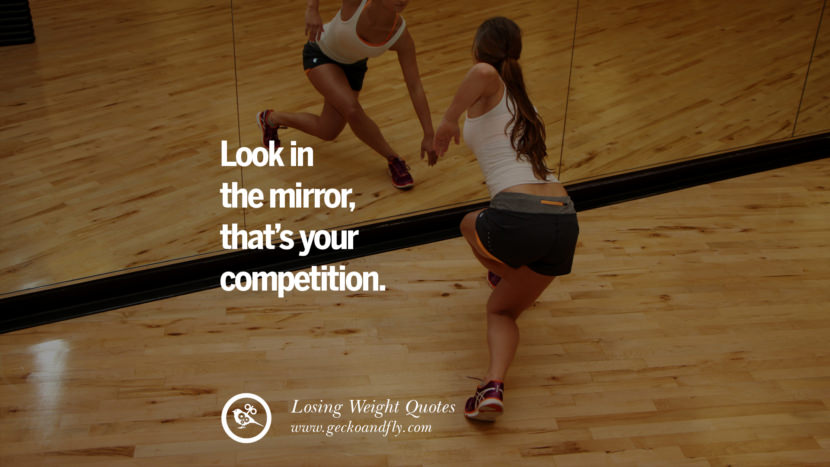 Look in the mirror, that's your competition.