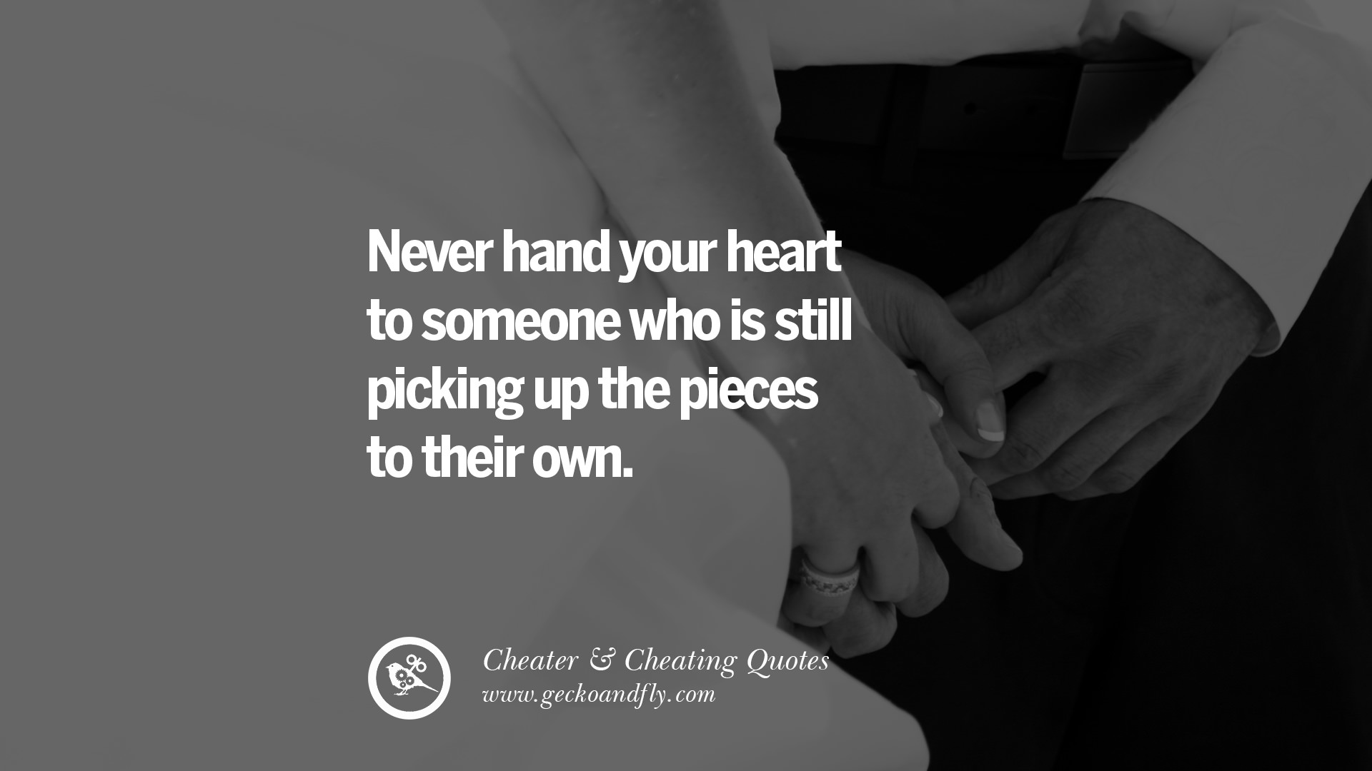 Never hand your heart to someone who is still picking up the pieces to thei...