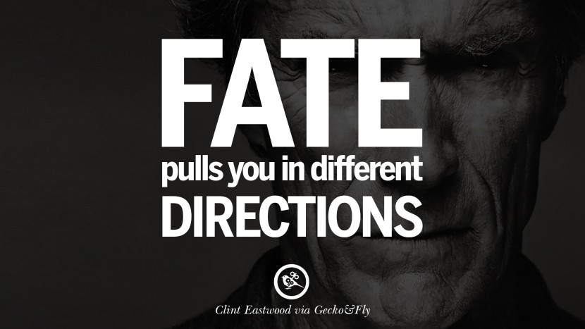 Fate pulls you in different directions.