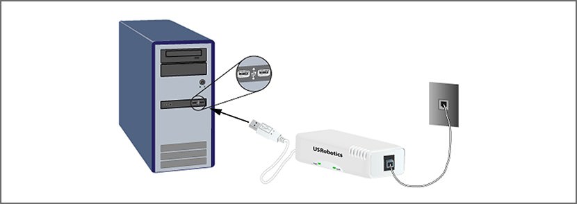 USB Fax Modem Dial Up Data Modem RJ11 modem connector