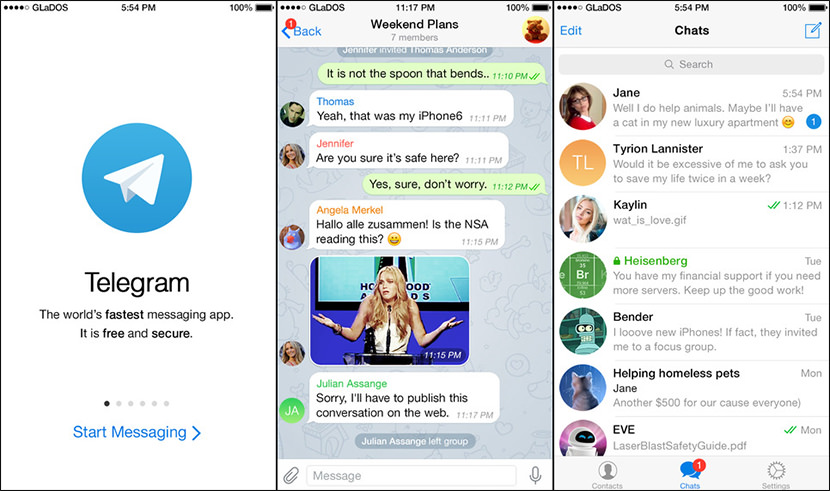telegram chat secure Free Secure And Encrypted Text Messenger for iPhone iOS and Android