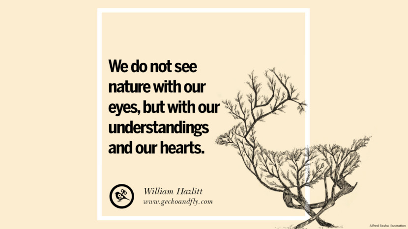 We do not see nature with their eyes, but with their understandings and their hearts.