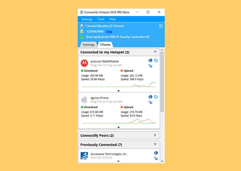 connectify Virtual Wifi Router For Hotels And Cafes With Bandwidth Control