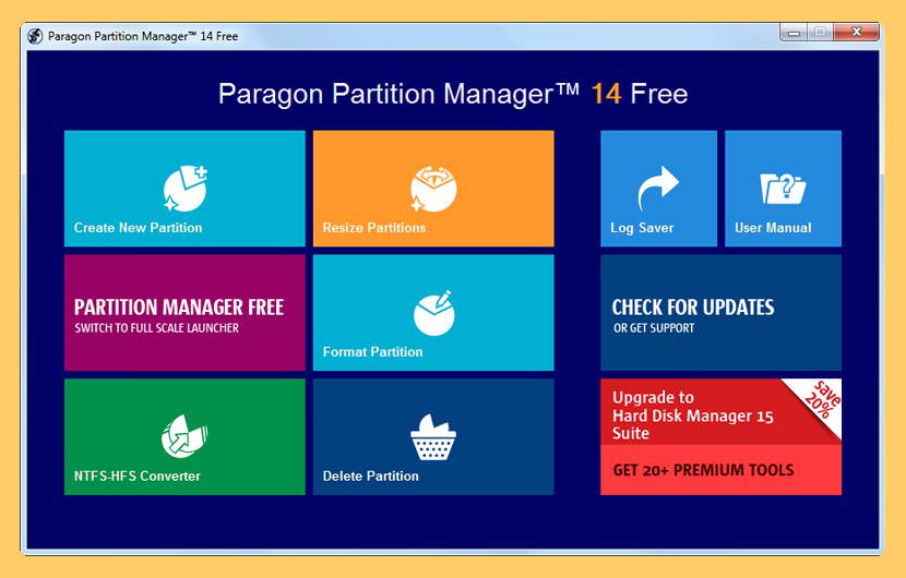 paragon partition manager Freeware For Re-partitioning A Hard Drive without Formatting The Disk