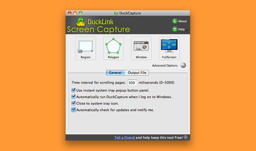 duckcapture screen