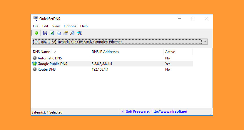 quicksetdns nirsoft