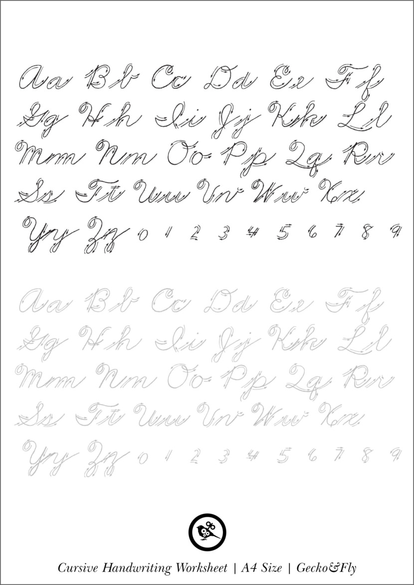 5 Printable Cursive Handwriting Worksheets For Beautiful Penmanship