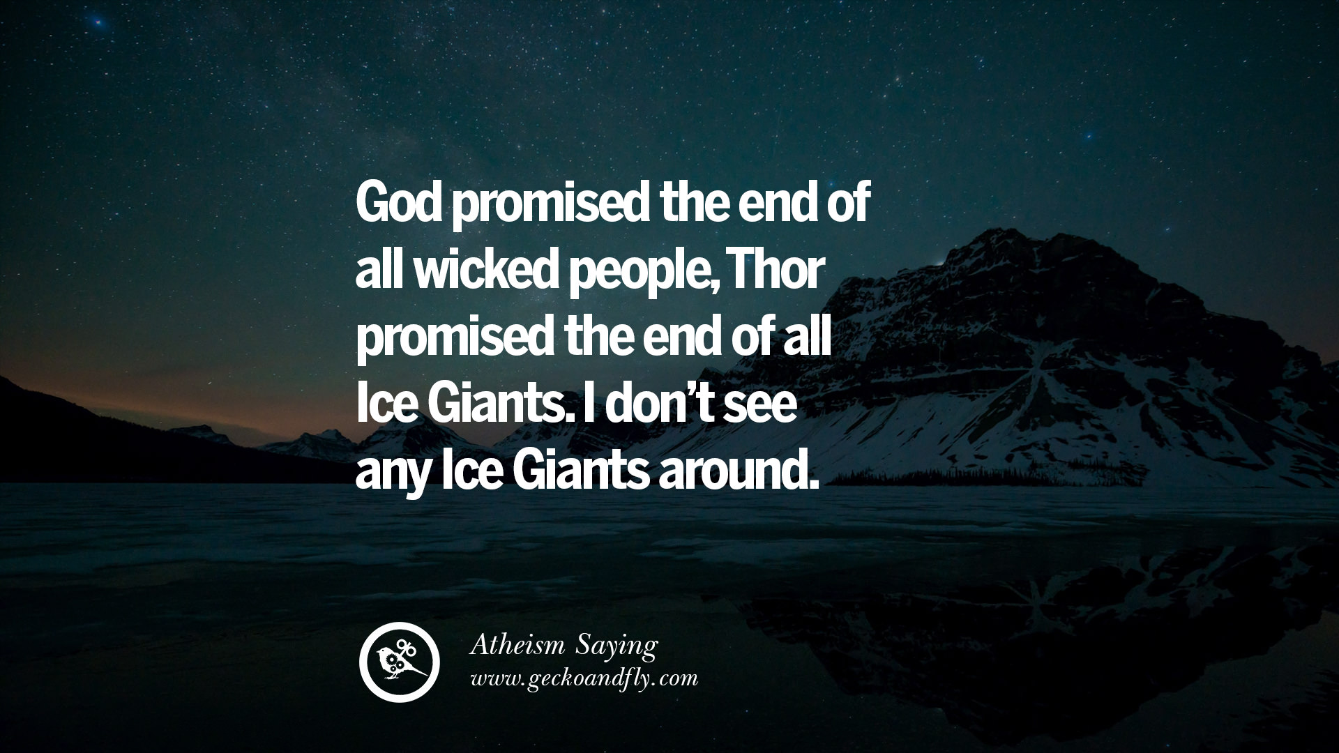 42 Funny Atheist Quotes About God's Existence, Fate And Life, image size:1920x1080