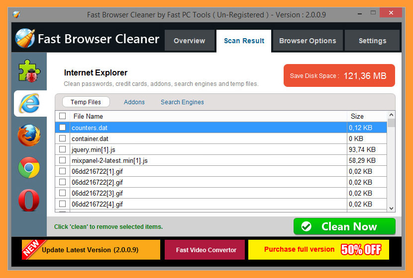 Fast Browser Cleaner