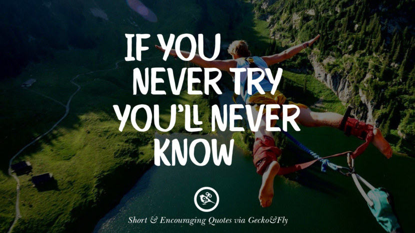 If you never try you'll never know.