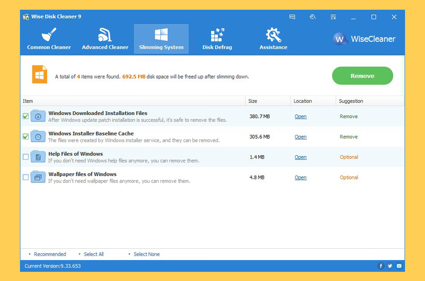 Wise Disk Cleaner Windows PC Junk Files Cleaner With Disk Space Analyzer And Cleanup