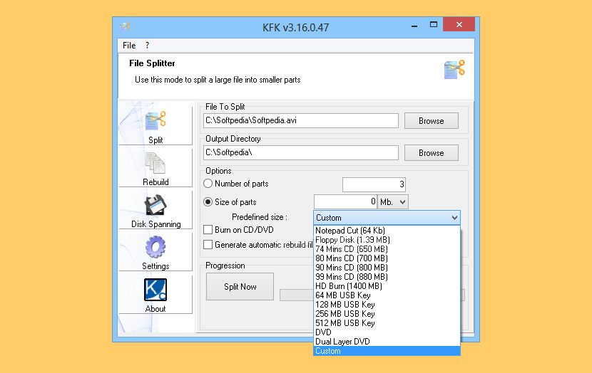 KFK File Splitter