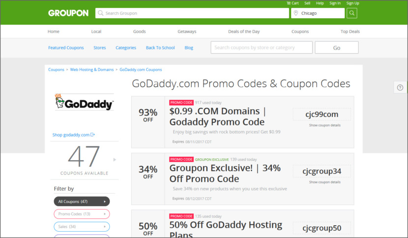 GoDaddy Promo Codes