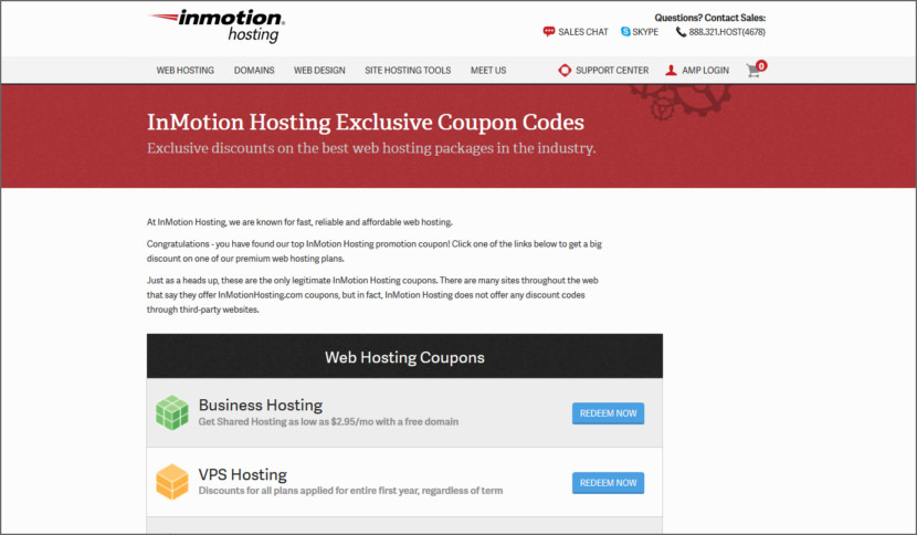 InMotion Hosting Promotion Coupons