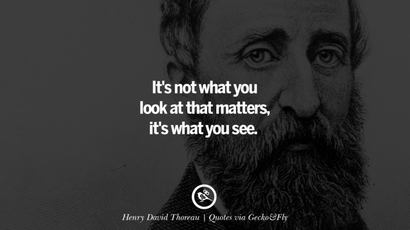 It's not what you look at that matters, it's what you see. - Henry David Thoreau