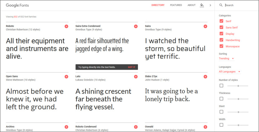 Google Fonts